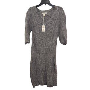 Kaisely Gray Knit Sweater Dress L With Tags Acrylic Wool Blend